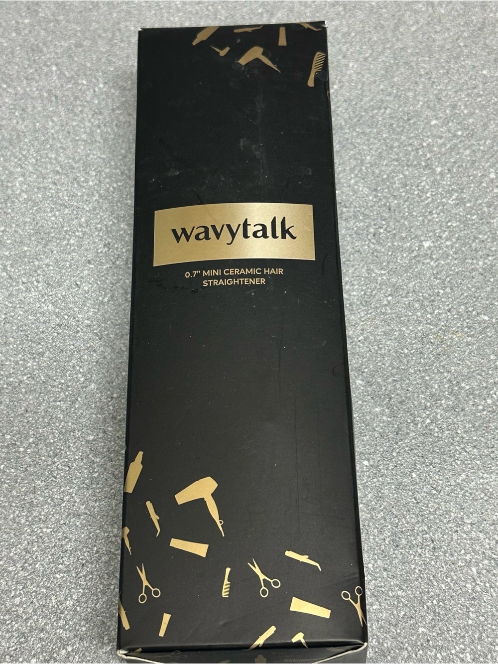 Wavytalk Mini Ceramic Hair Straightener in Black & Gold
